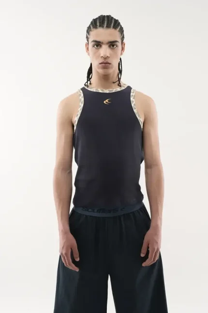 Animal Navy Waffle SCFF Tank Top (1)