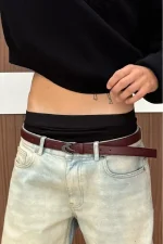 Iconic Pink and Brown Belt (1)