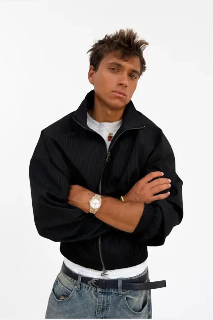 Nautica Black Pinstripe Jacket (1)