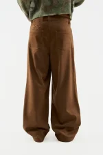 Suede Dark Brown Jumbo Pants (1)