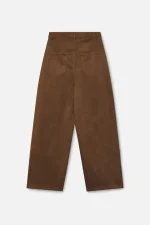 Suede Dark Brown Jumbo Pants (2)