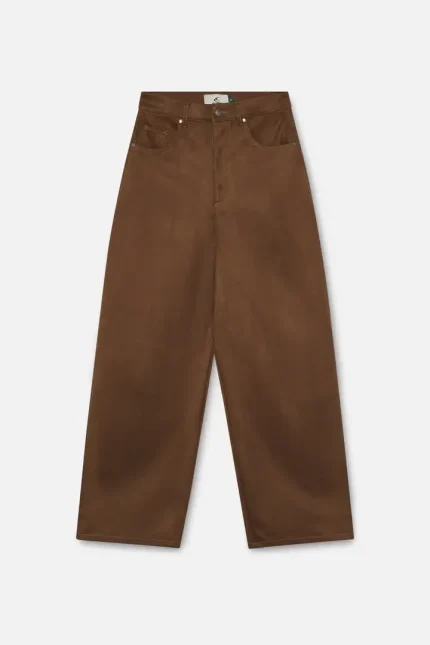 Suede Dark Brown Jumbo Pants