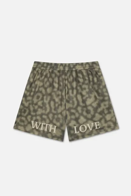 Withlove Leopard Mesh Shorts