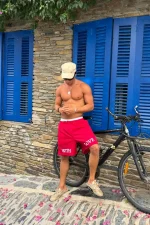 Withlove Red Mesh Shorts (6)